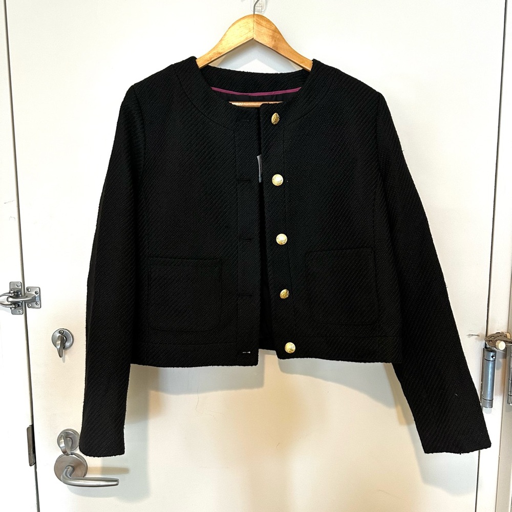 J Crew Factory - Black Blazer - Gold Buttons - Size 14 - NWT